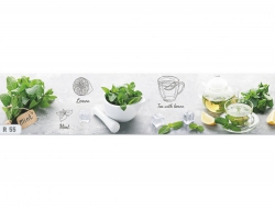 Кухонный фартук глянцевый R-55