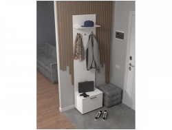 Тумба с вешалкой в прихожую арт. 181 белый