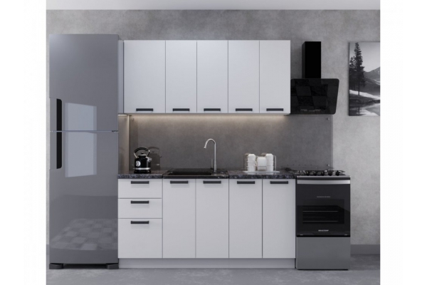 Кухонный гарнитур Фортуна 1600 мм Белый