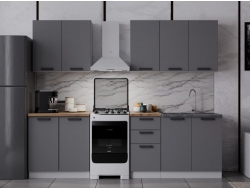 Кухонный гарнитур Фортуна 2000 мм Графит