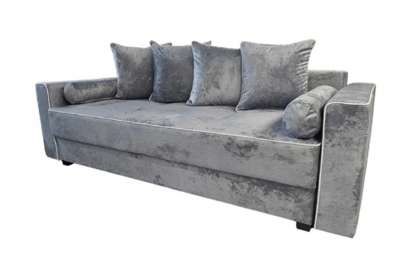 Диван Гранд-21 НПБ ткань Pin-09 светло-серый