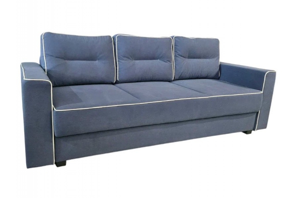 Диван Гранд-22 НПБ ткань Connect-79 серо-синий