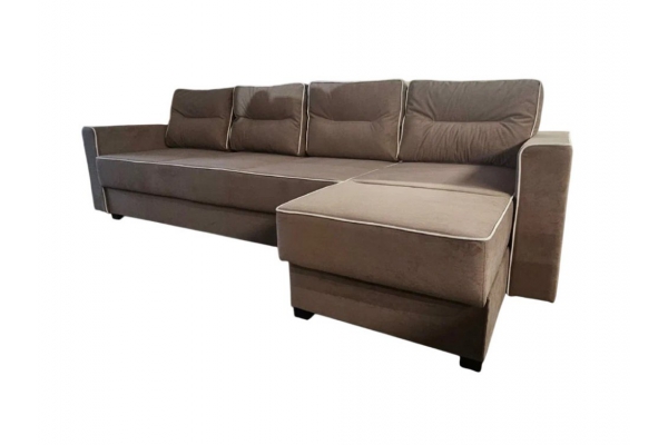 Диван угловой Гранд-24 НПБ ткань Monaco-2 светло-коричневый