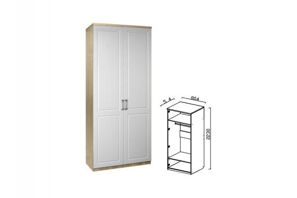 Шкаф 2-х дверный 800 Ивушка-10 Прованс