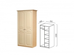 Шкаф 2-х створчатый МДФ Ивушка-5