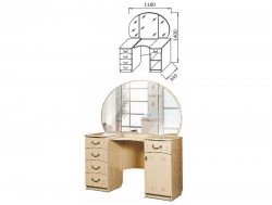 Стол туалетный - 4 Ивушка 5 (МДФ матов/глянц)