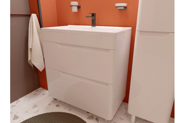 Тумба с раковиной Kare Luxe 800 напольная 2 ящика
