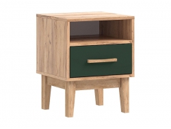 Тумбы прикроватные Кельн (2шт) Изумрудный, Дуб Крафт