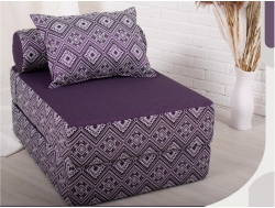 Кресло-кровать Коста фиолетовый с принтом