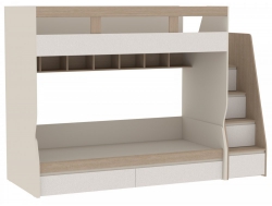 Кровать в сборе Каспер с приставной лестницей