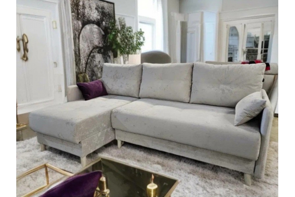 Диван Комфорт-3 НПБ узкие подлокотники ткань Nevada-01 молочный