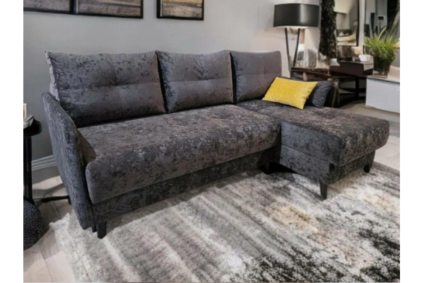 Диван Комфорт-3 НПБ узкие подлокотники ткань Nevada-10 темно-коричневый