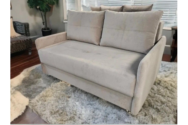 Диван Комфорт-7 БД 1400 узкий подлокотник Dora-06 бежевый