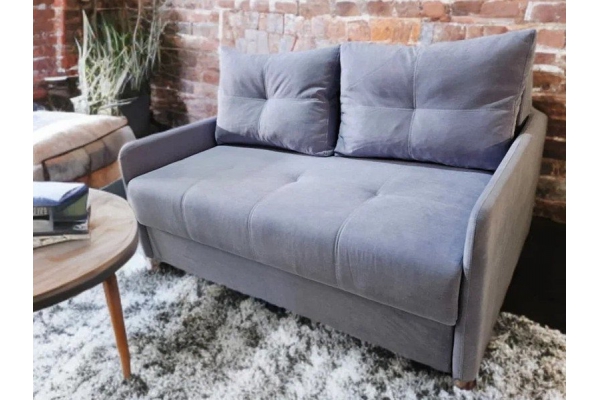 Диван Комфорт-7 БД 1400 узкий подлокотник Glory-28 светло-фиолетовый