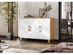 Комод (1200) Ирис Браш Вайт, Дуб Крафт