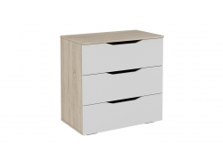 Комод тип 3 Дуб Сонома, Белый Ясень