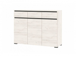 Комод Гретта 3С3Я антрацит/дуб крафт белый