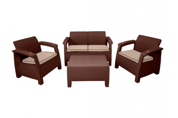 Комплект уличной мебели Yalta Terrace Set шоколадный