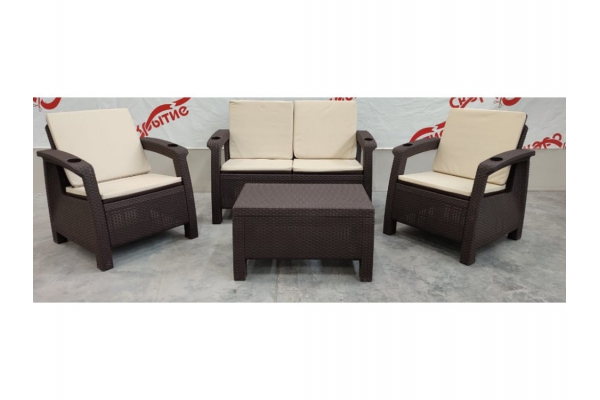 Комплект уличной мебели Yalta Premium Terrace Set шоколадный