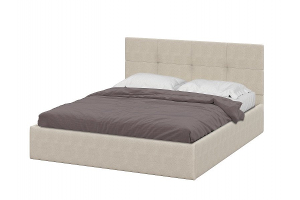 Кровать двойная №4 1600 мм мягкая бежевый