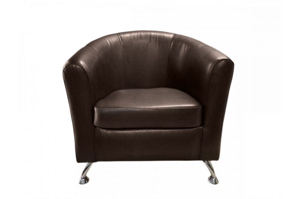 Кресло Бо кожзам Teos Dark Brown
