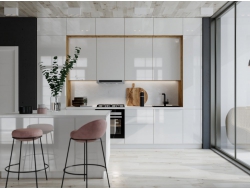 Кухня Эстетик Магнолия глянец