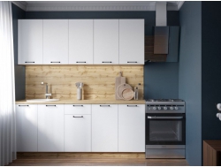 Кухонный гарнитур Хелмер 2000 мм ЛДСП Вотан/Белый