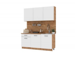 Кухонный гарнитур Лайма ЛДСП 1800 мм Дуб Вотан-Белый