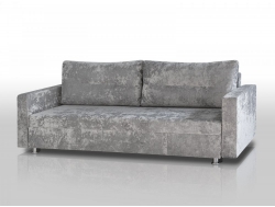 Диван Комфорт с прямыми подлокотниками арме серый плюш