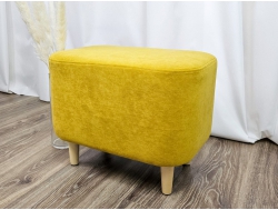 Пуф овальный Lekki велюр Yellow