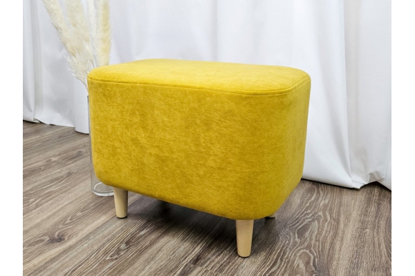 Пуф овальный Lekki велюр Yellow