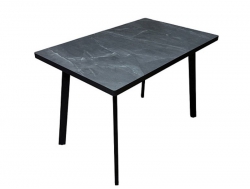 Стол раздвижной Лэнд черный камень/черный