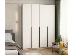 Шкаф 4-хстворчатый с доводчиками Лион белый
