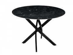 Стол Нераздвижной Лофт-22 900 мм Мрамор Кунгур/опоры черные