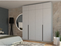 Шкаф четырехдверный М6-4.2 Б+П+Б 200 с антресолью фасад ЛДСП