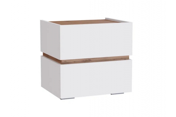 Тумба прикроватная МС Аркон Белый/Дуб Вотан