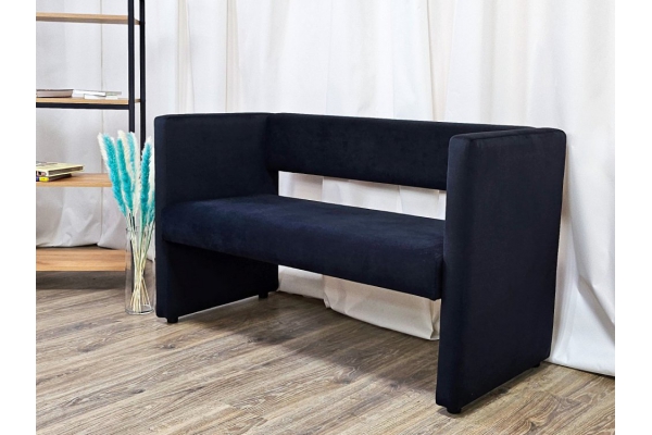 Диван прямой Missa Велюр черный