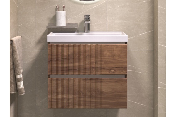 Тумба под раковину Mondi 600-0-2 Madera Classica Slim навесная акация темная