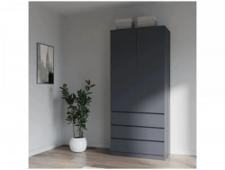 Шкаф Мори МШ900.2 с тремя ящиками графит