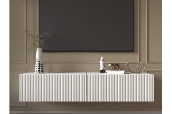 Тумба под ТВ подвесная (комплект из 2-х) Lines MTV1 Софт лотос