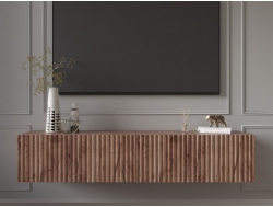 Тумба под ТВ подвесная (комплект из 2-х) Lines MTV1 Дуб Крафт Табачный