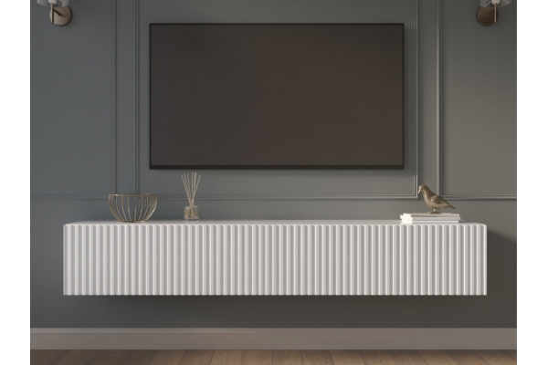 Тумба под ТВ подвесная (комплект из 2-х) Lines MTV3 Белый глянец