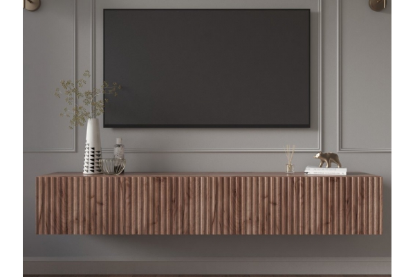 Тумба под ТВ подвесная (комплект из 2-х) Lines MTV3 Дуб Крафт Табачный