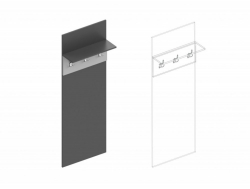 Панель Вита под вешалки 600 тёмно серый лофт