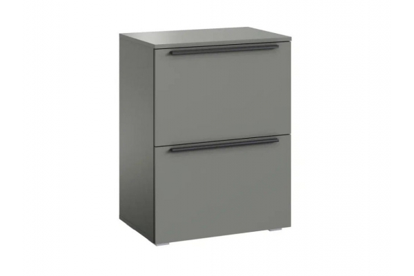 Тумба 2 створки 600 мм МС Люмьер Шиншилла серая