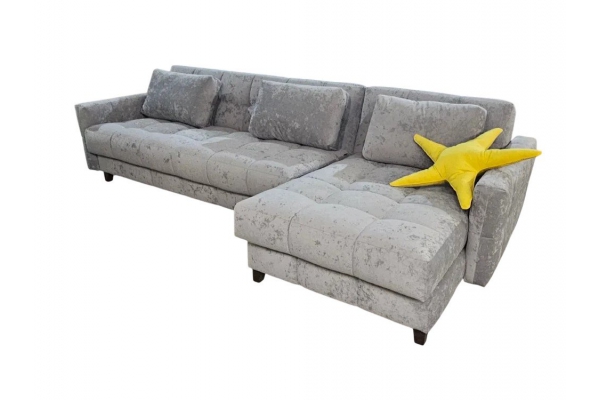 Диван угловой Престиж-19 ткань Nevada-09 темно-серый