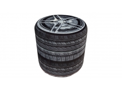 Пуф «Грей» тип 1 Черный с рисунком