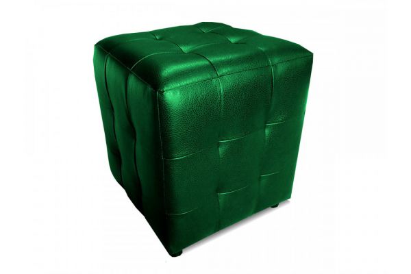 Пуф зеленый кожзам Green