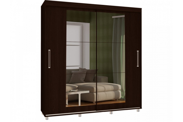 Шкаф-купе Комфорт 12 Прайм c прямоугольным зеркалом 2000