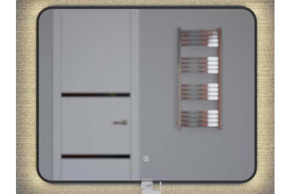 Зеркало Uperwood Modul черное теплая подсветка 65х80 см